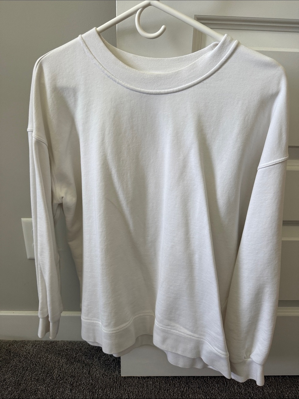 lululemon athletica Oversized All Yours White Crewneck Sweatshirt